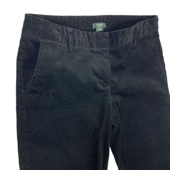 J. Crew Corduroy Pants Womens Size 6 Black Stretch City Fit Cuffed Cropped Jeans - Picture 4 of 14